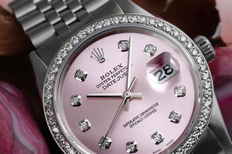 rolex pink face|Rolex 34 datejust pink face.